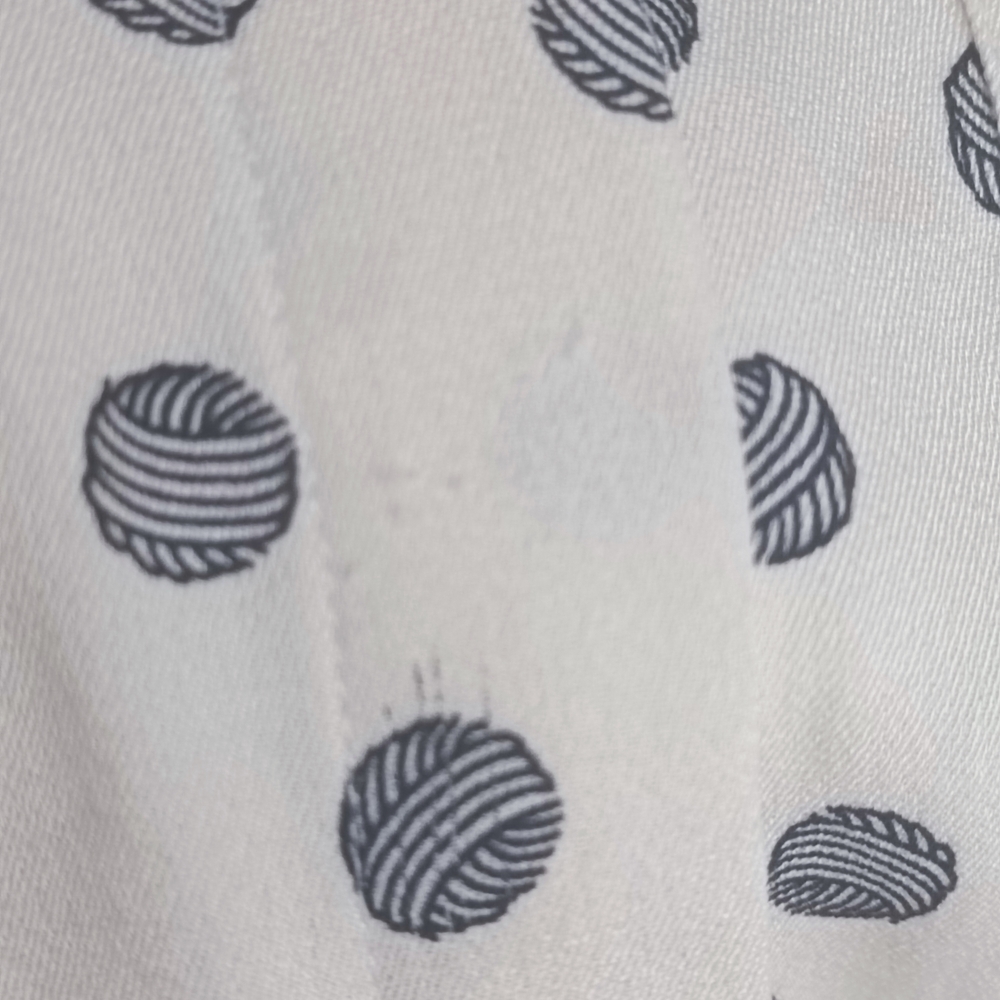 Derek Lam 10 Crosby 100% Silk Cream Blouse with Black Yarn-Spot Print Size XS - Picture 13 of 13